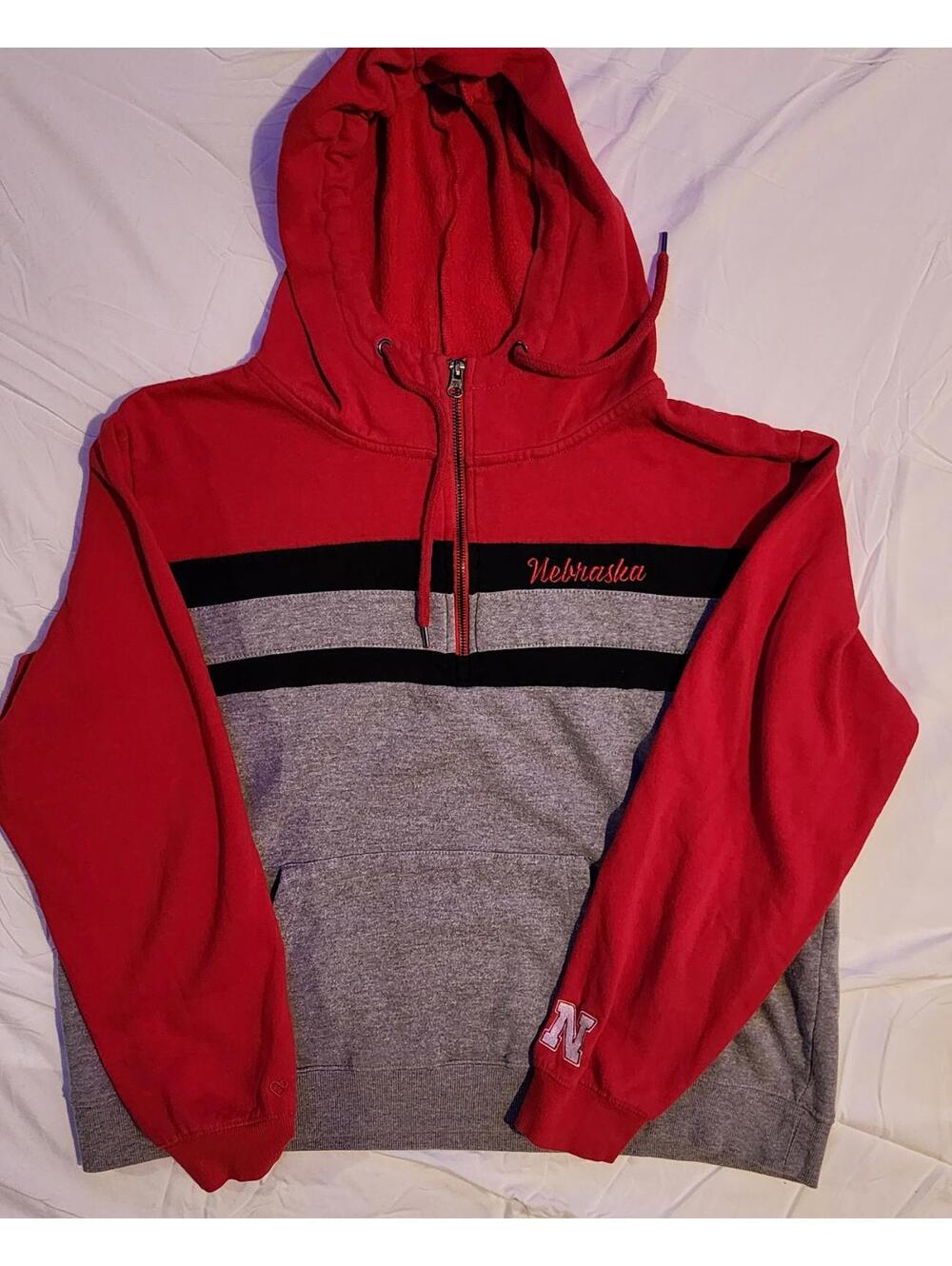 Womens Nebraska Cornhusker Quarter Zip Sweatshirt Colosseum Athletics Womens Xxl